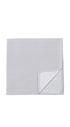 Seidenfalter Basic Uni Einstecktuch - Vorder- und Rückseite des Einstecktuchs - Hellgrau