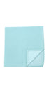 Seidenfalter Pastell Einstecktuch - Vorder- und Rückseite des Einstecktuchs - Aqua