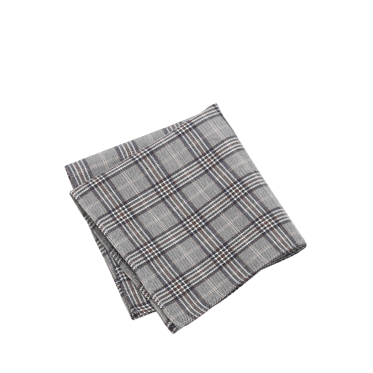 Prince Bowtie Einstecktuch mit genialem Karo - Einstecktuch gefaltet - Grau