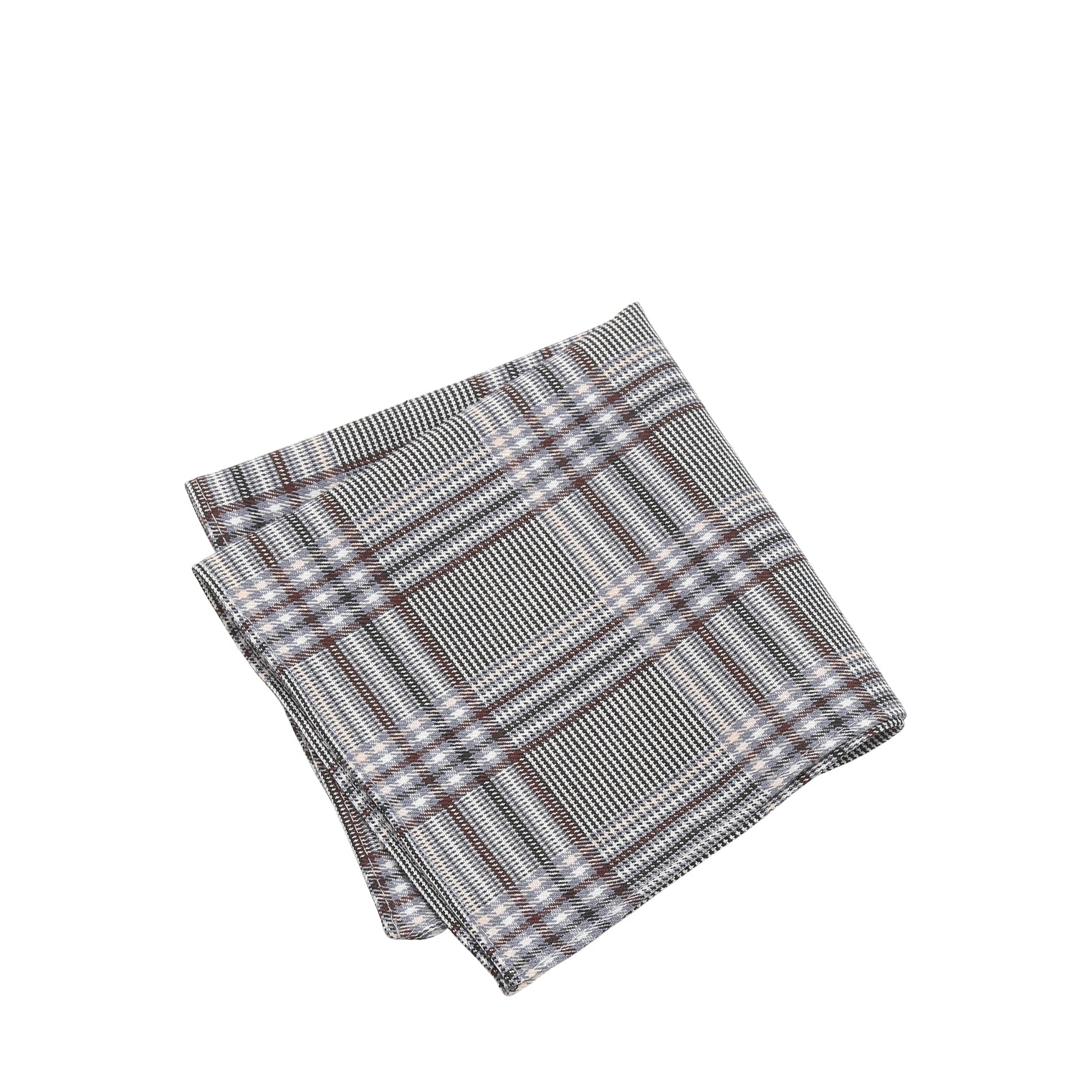 Prince Bowtie Einstecktuch im erfrischenden Karo - Einstecktuch gefaltet - Grau/Blau