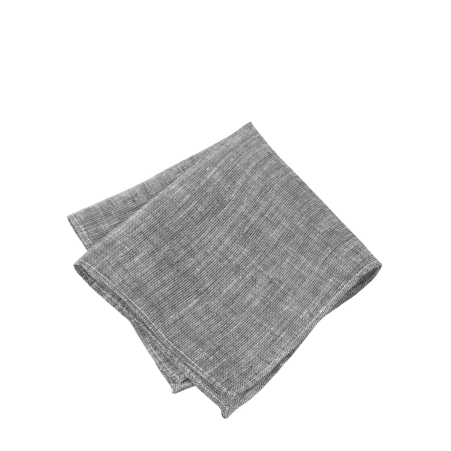 Prince Bowtie Einstecktuch im sportiven Leinenlook - Einstecktuch gefaltet - Grau