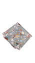Prince Bowtie Einstecktuch mit floralem Druck - Einstecktuch gefaltet - Grau