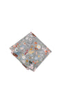 Prince Bowtie Einstecktuch mit floralem Druck - Einstecktuch gefaltet - Grau