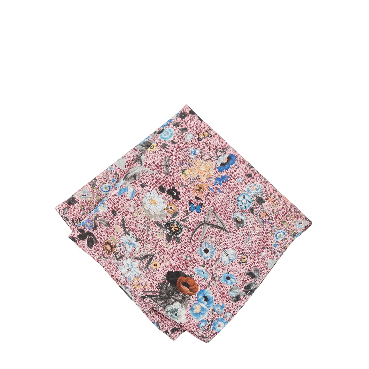 Prince Bowtie Einstecktuch mit floralem Druck - Einstecktuch gefaltet - Altrosa