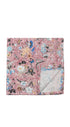 Prince Bowtie Einstecktuch mit floralem Druck - Vorder- und Rückseite des Einstecktuchs - Altrosa