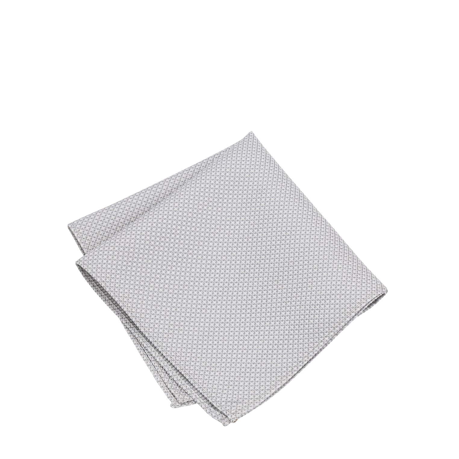 Prince Bowtie Einstecktuch im Micro-Design - Einstecktuch gefaltet - Silber