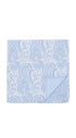 Prince Bowtie Einstecktuch im Paisley-Design - Vorder- und Rückseite des Einstecktuchs - Hellblau