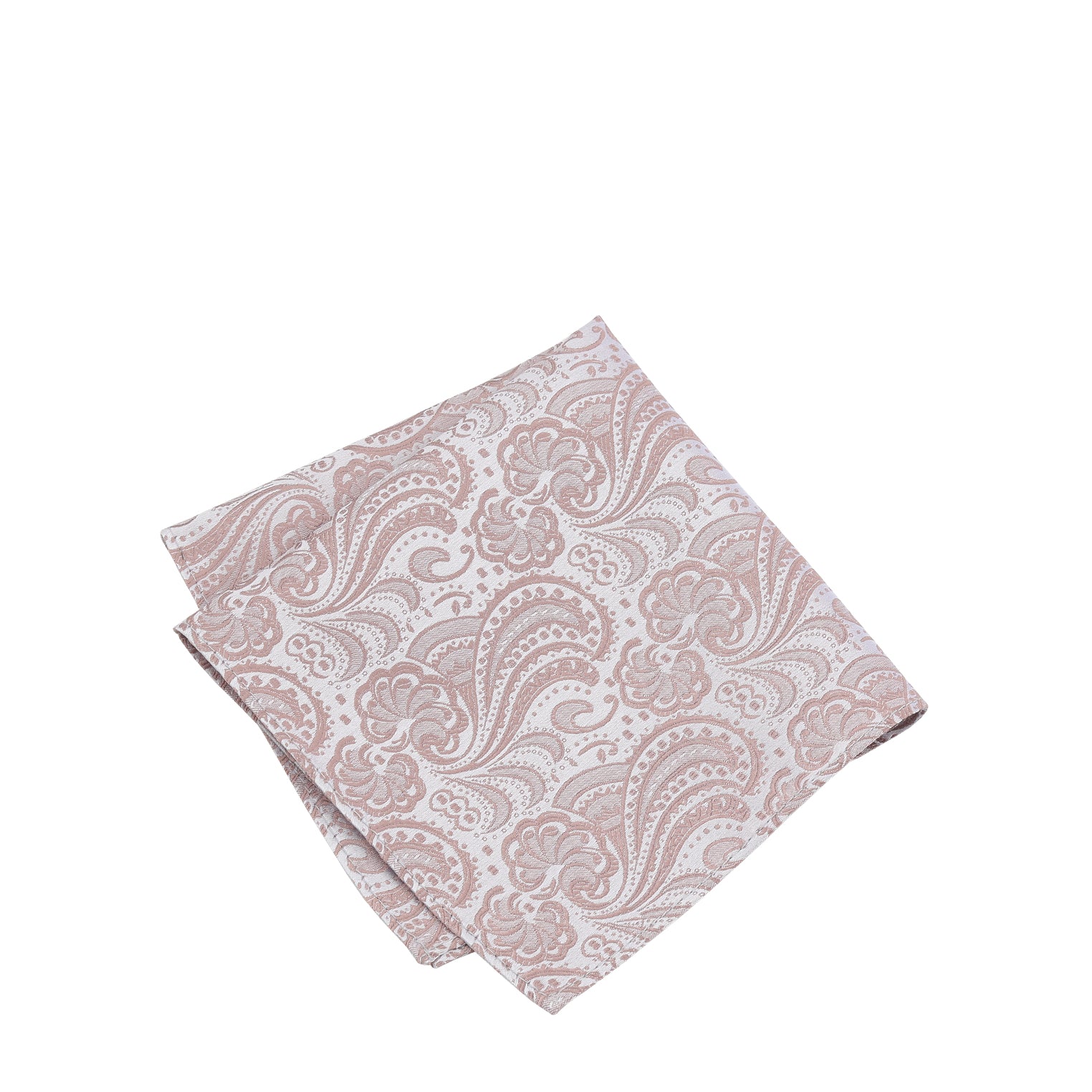 Prince Bowtie Einstecktuch im Paisley-Design - Einstecktuch gefaltet - Altrosa