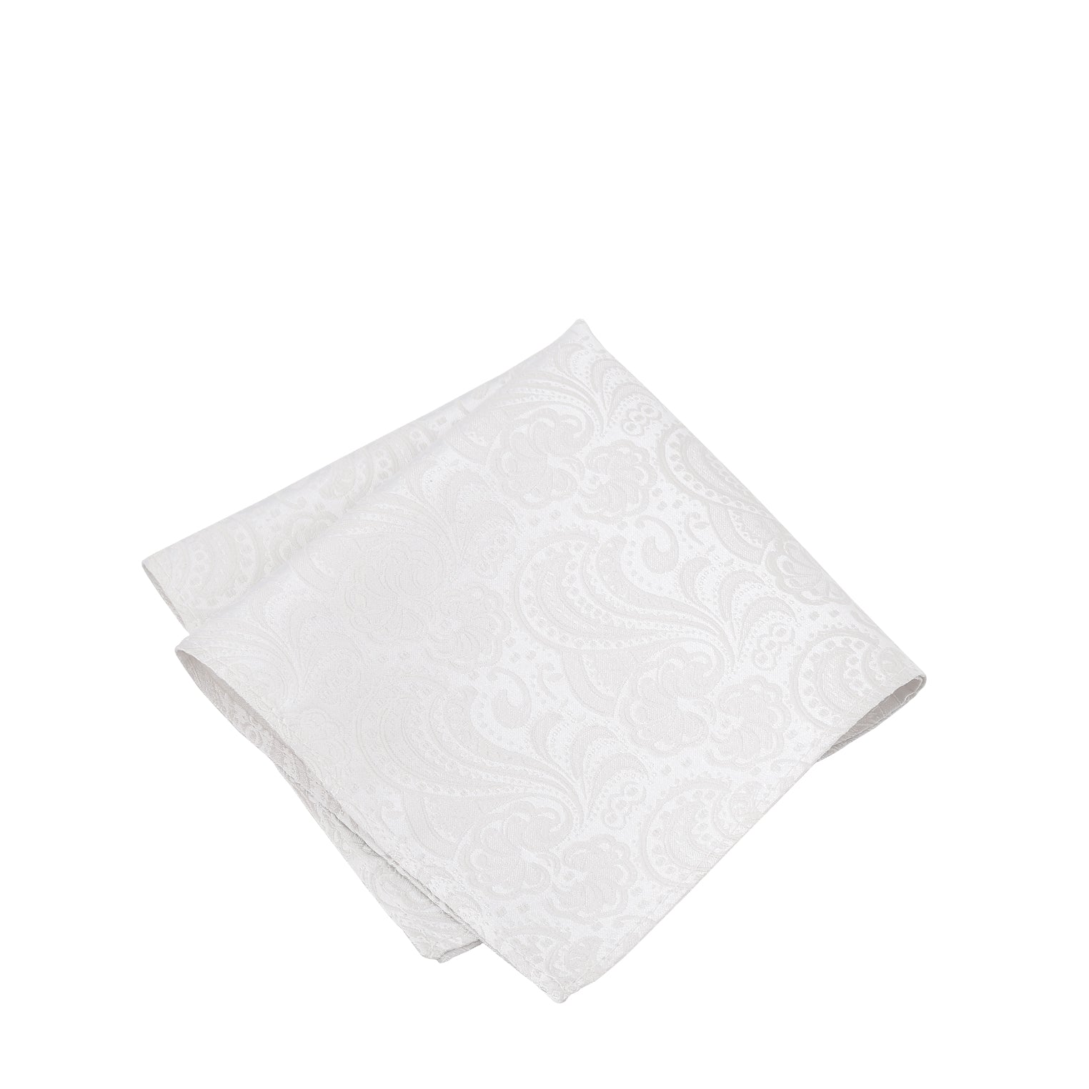 Prince Bowtie Einstecktuch im Paisley-Design - Einstecktuch gefaltet - Champagner