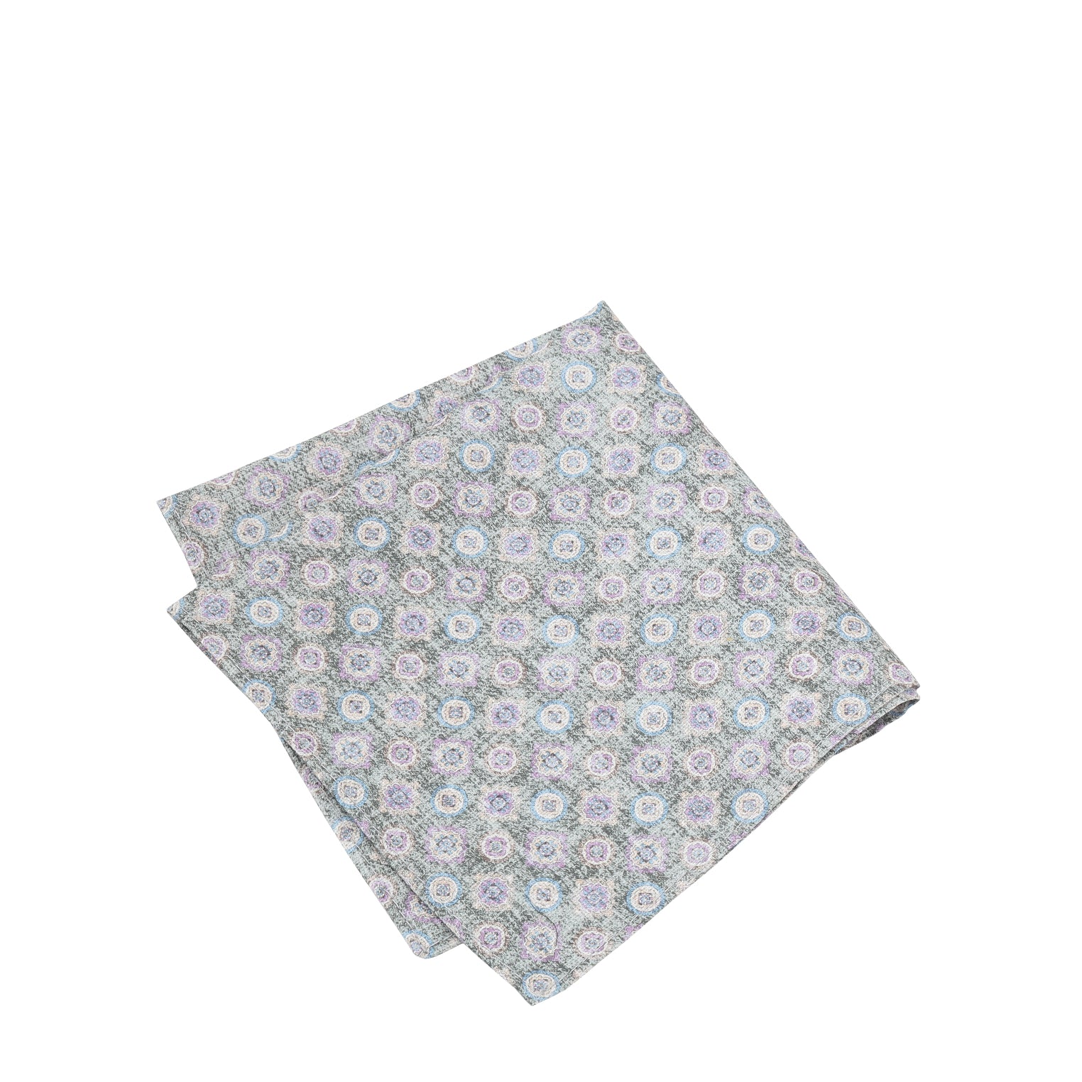 Prince Bowtie Einstecktuch Medaillon - Einstecktuch gefaltet - Hellgrau