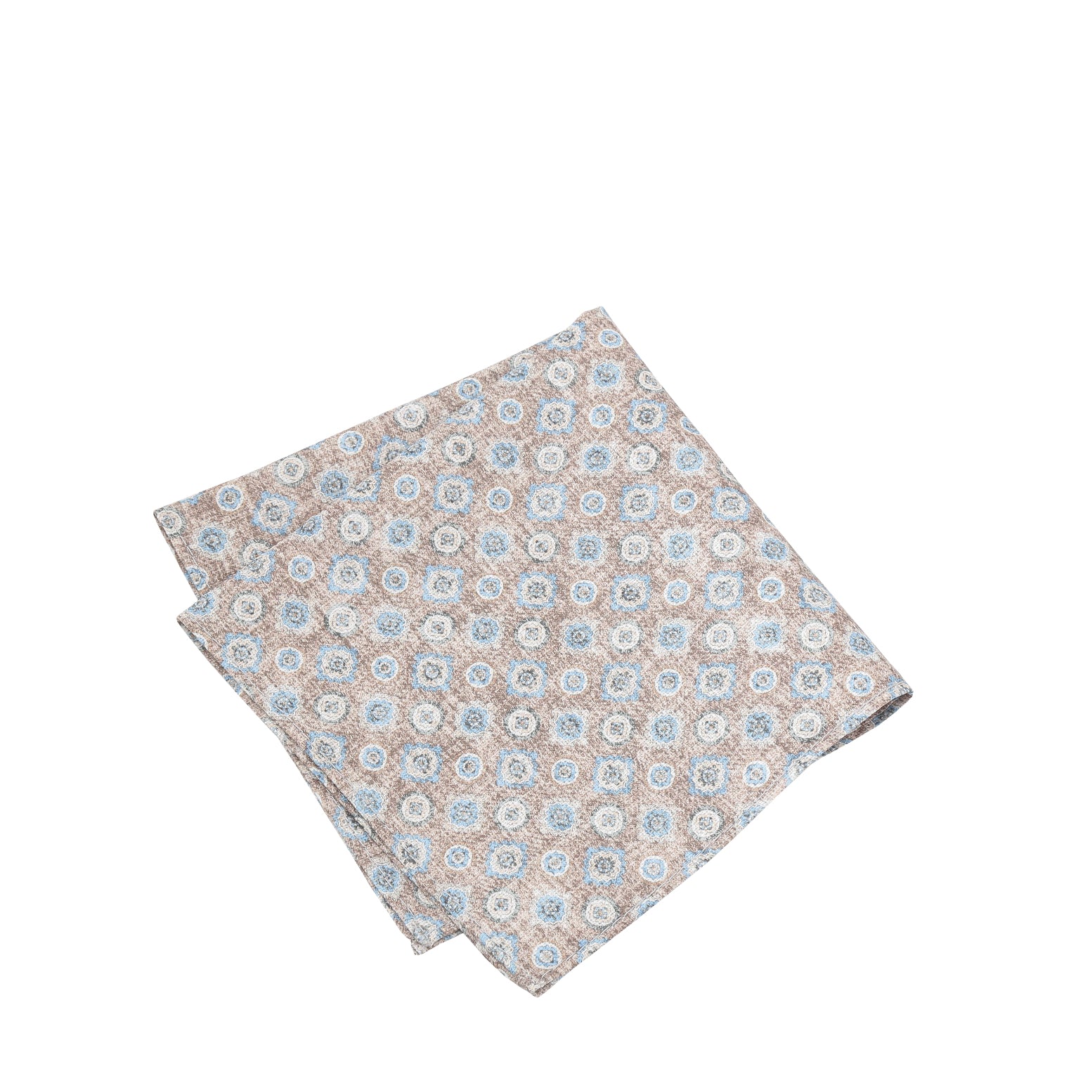 Prince Bowtie Einstecktuch Medaillon - Einstecktuch gefaltet - Hellbeige