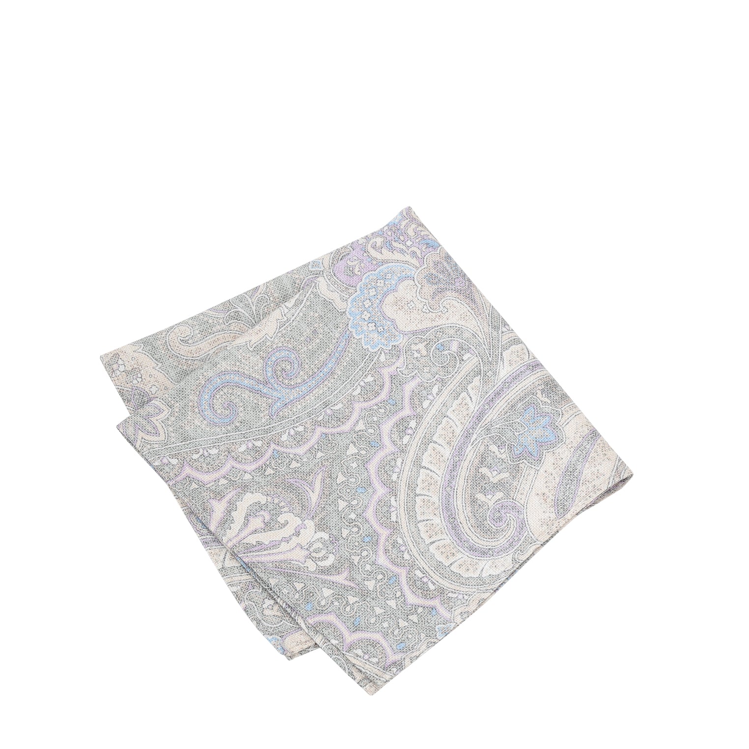 Prince Bowtie Einstecktuch Paisley  - Einstecktuch gefaltet - Hellgrau