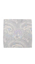 Prince Bowtie Einstecktuch Paisley  - Einstecktuch ausgelegt - Hellgrau
