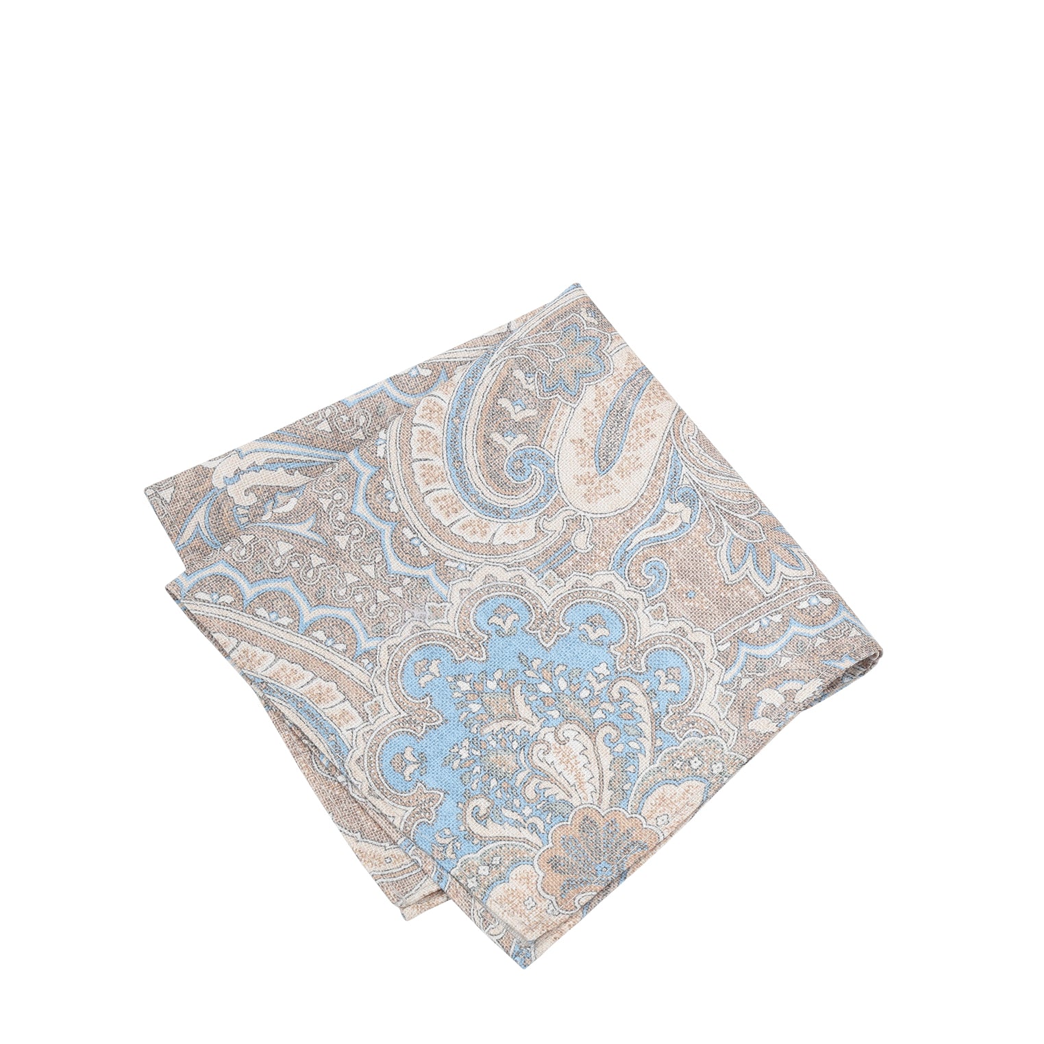 Prince Bowtie Einstecktuch Paisley  - Einstecktuch gefaltet - Hellbeige