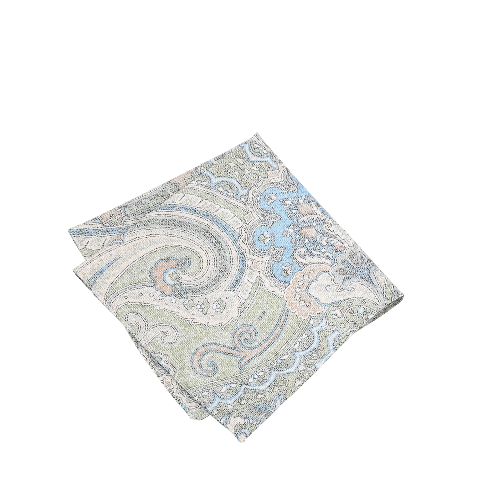 Prince Bowtie Einstecktuch Paisley  - Einstecktuch gefaltet - Mint