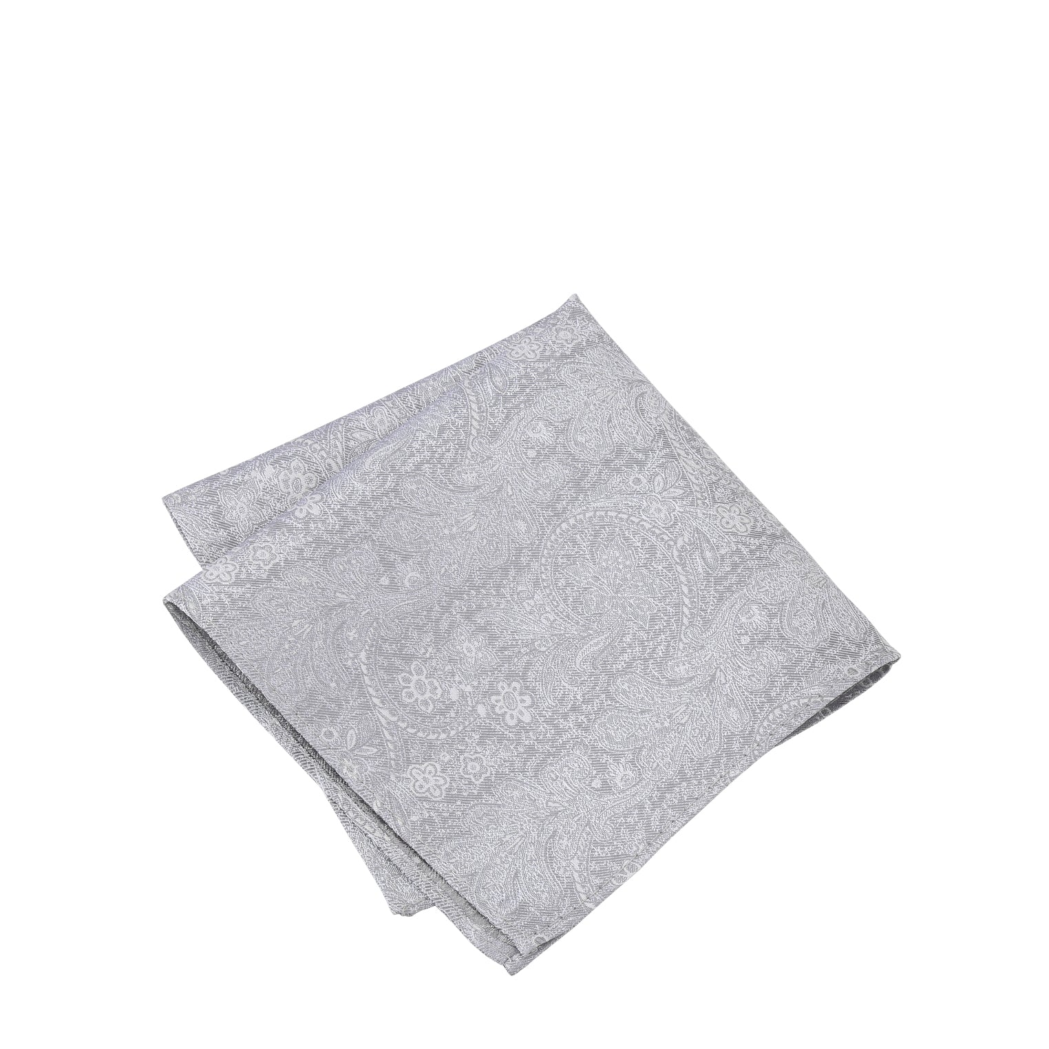 Prince Bowtie Einstecktuch Paisley  - Einstecktuch gefaltet - Hellgrau