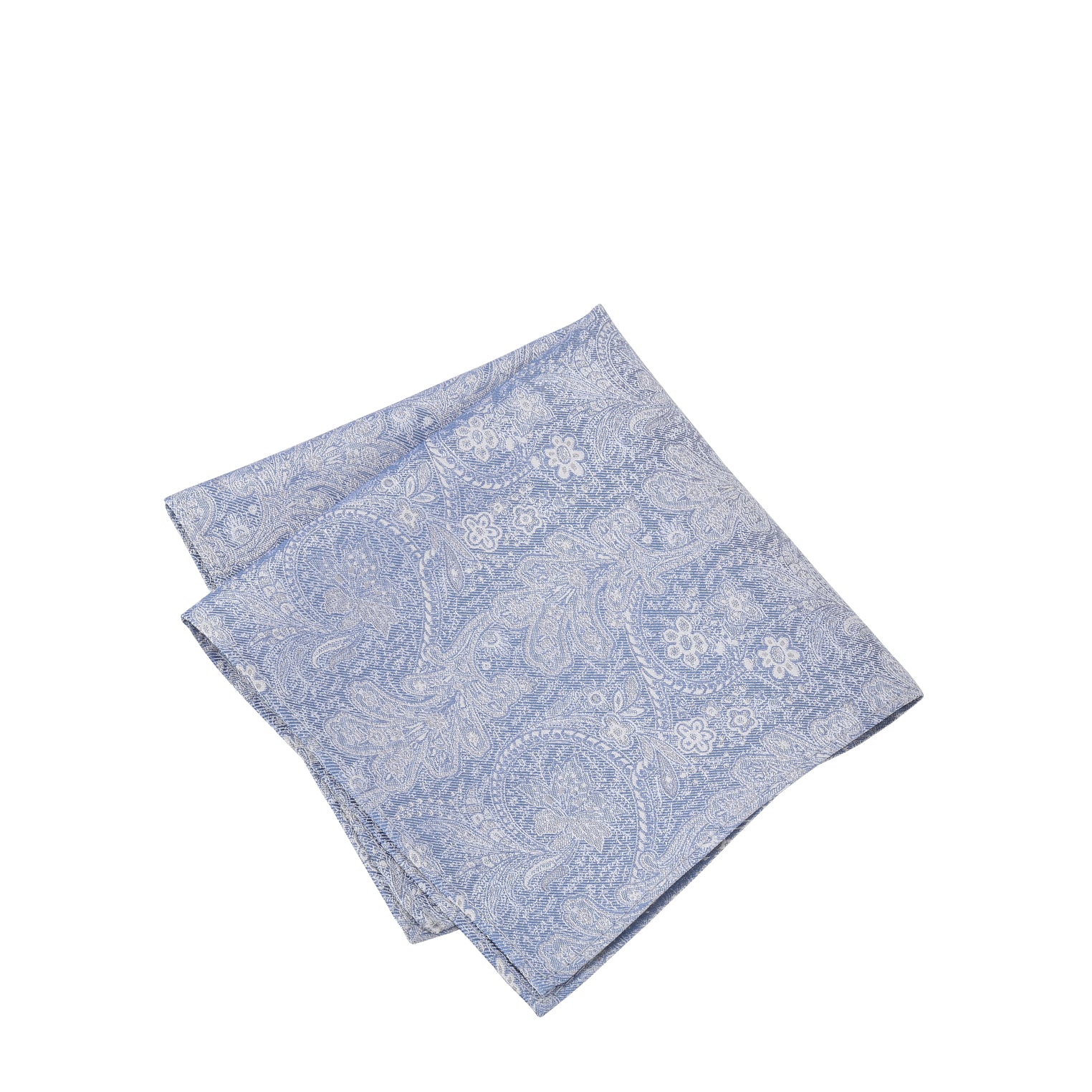 Prince Bowtie Einstecktuch Paisley  - Einstecktuch gefaltet - Hellblau