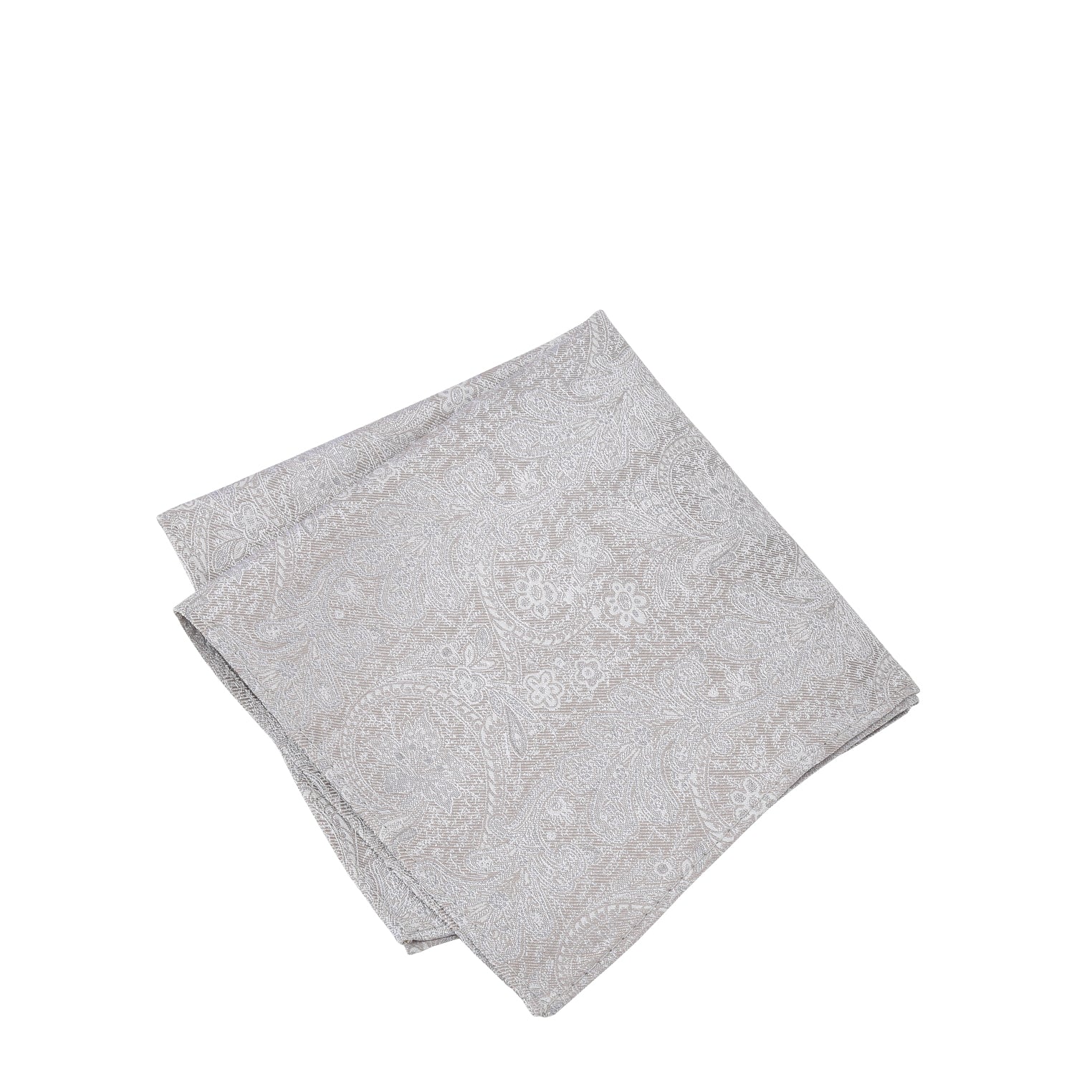 Prince Bowtie Einstecktuch Paisley  - Einstecktuch gefaltet - Hellbeige