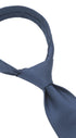Seidenfalter Basic Picoté Krawatte - 8 cm XXL Übergröße - gebundener Knoten nur zur Veranschaulichung (ist nicht vorgebunden, wie beispielsweise die Zip Krawatte) - Dunkelblau