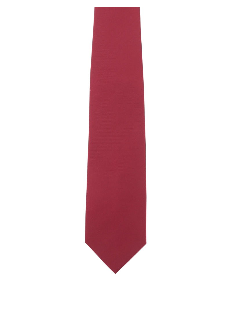 Seidenfalter Basic Uni Krawatte - 8 cm XXL Übergröße - Vorderseite der Krawatte - Bordeaux