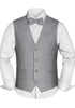 Prince Bowtie Set Weste, Fliege & Einstecktuch - Grau
