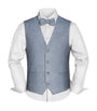 Prince Bowtie Set Weste, Fliege & Einstecktuch - Hellblau