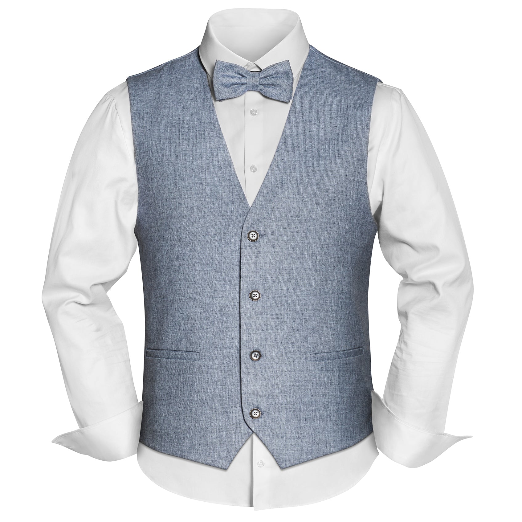 Prince Bowtie Set Weste, Fliege & Einstecktuch - Hellblau