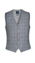 Prince Bowtie Weste im Karomuster - Grau/Blau