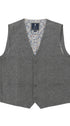 Prince Bowtie Anzugweste in Wolloptik - ausgelegte Detailansicht - Grau
