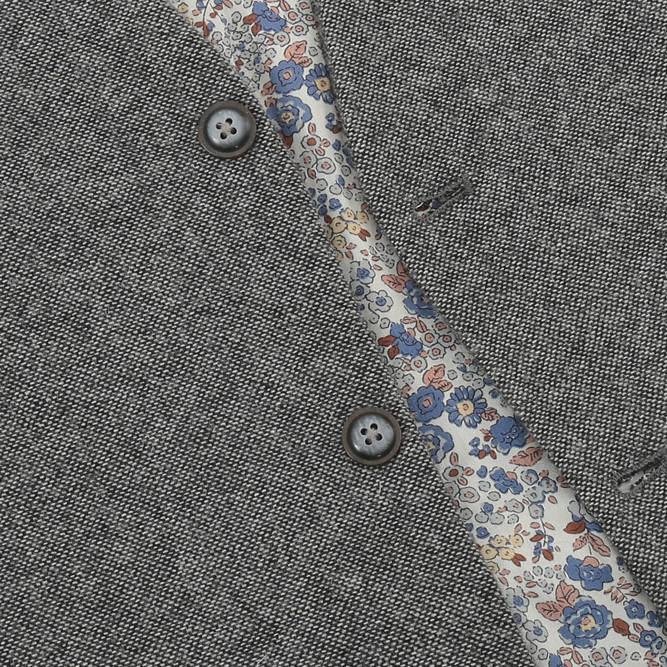 Prince Bowtie Anzugweste in Wolloptik - Knöpfe - Grau