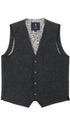 Prince Bowtie Anzugweste in Wolloptik - ausgelegte Detailansicht - Anthrazit