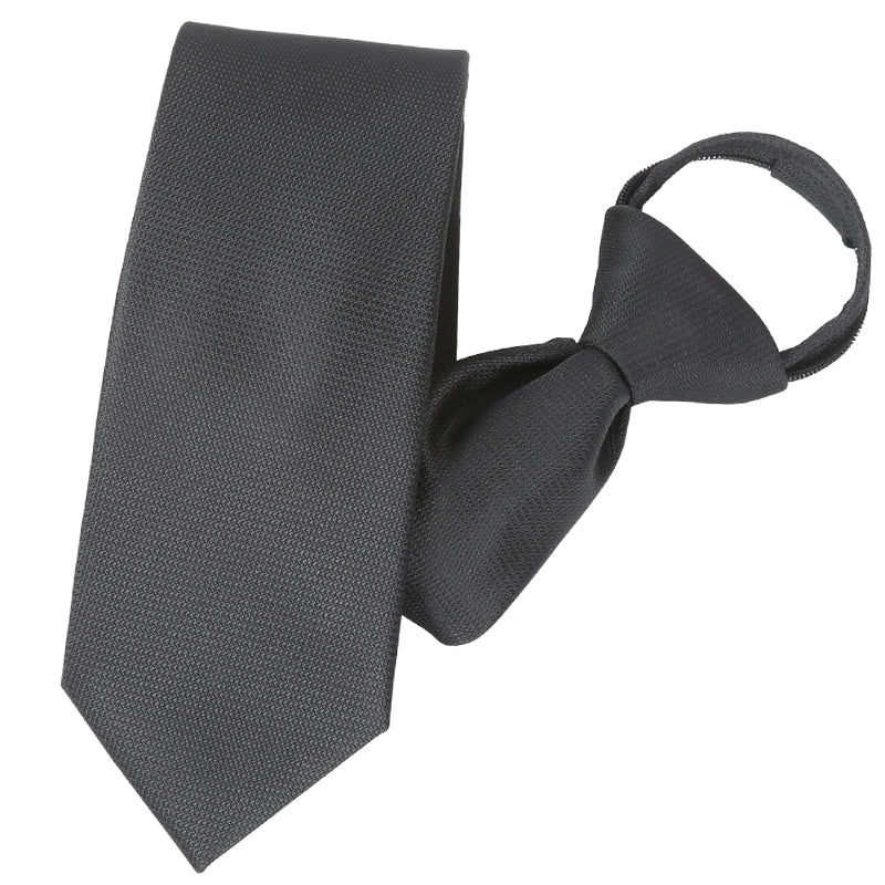 Seidenfalter Zip Trauerkrawatte - 7 cm - Design und Farbe der Krawatte - Uni Schwarz