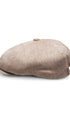 Prince Bowtie Gatsby Schiebermütze im sportiven Leinenlook - Seitenansicht - Beige