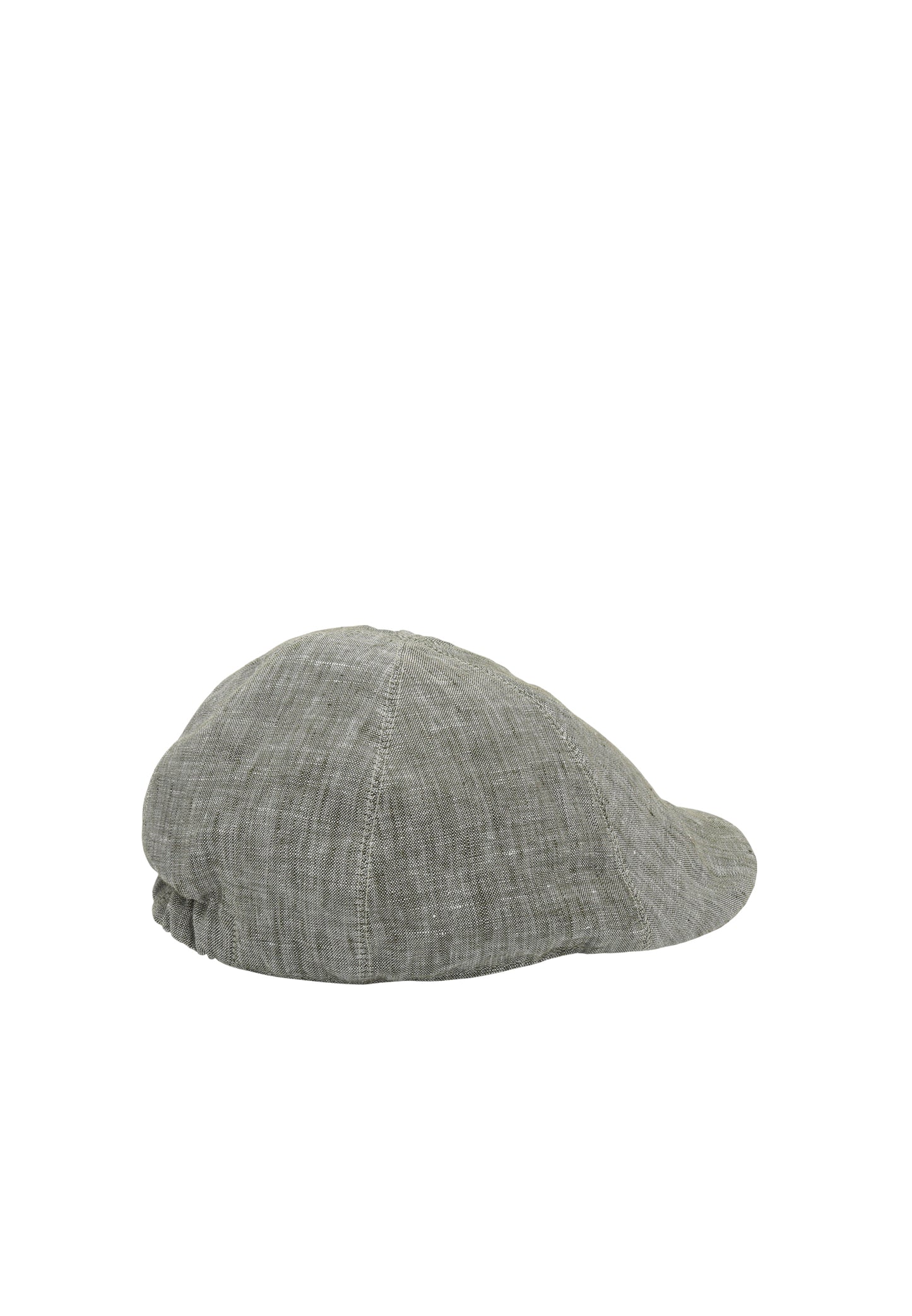 Flat cap in a sporty linen look in sage/green