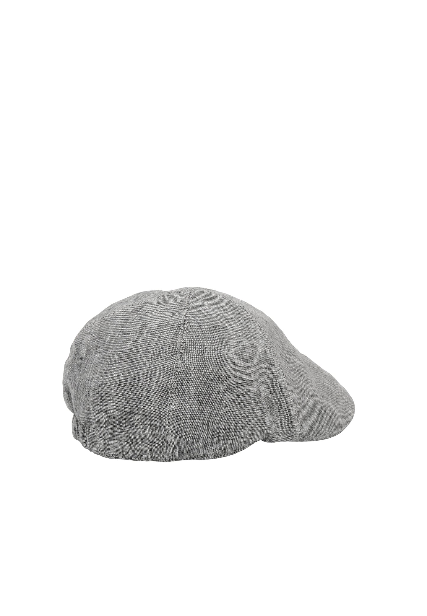 Gray flat cap in a sporty linen look