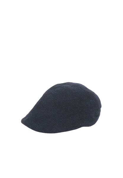 Navy flat cap