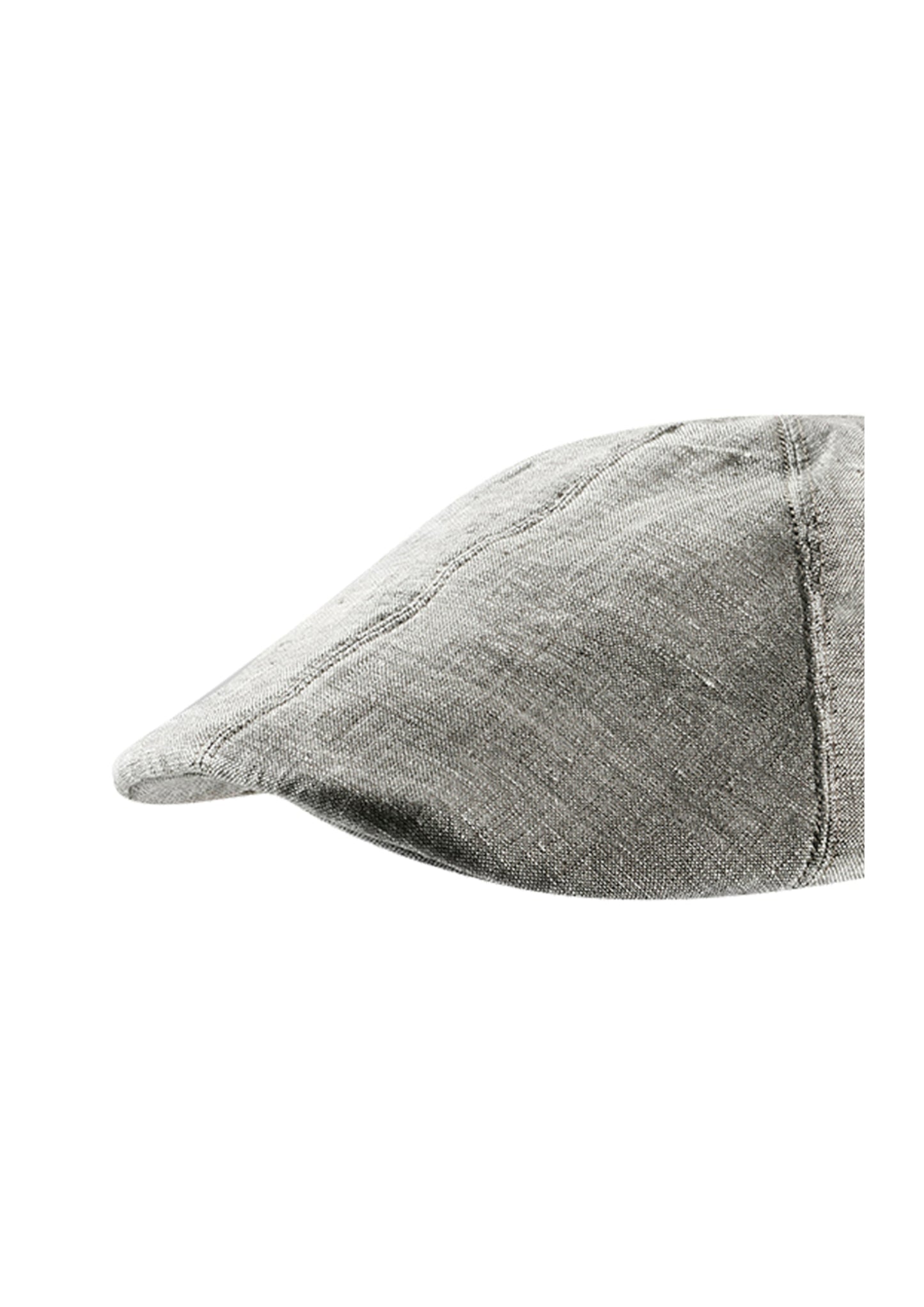 Flat cap in a sporty linen look in sage/green