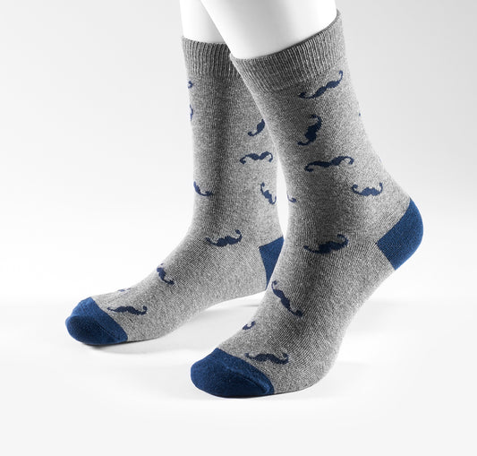Socks 1 pair in Mustache design
