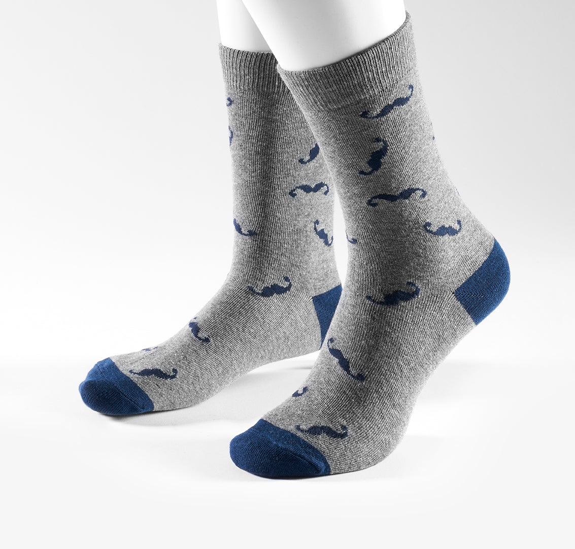 Prince Bowtie Socken 1 Paar im Moustache-Design