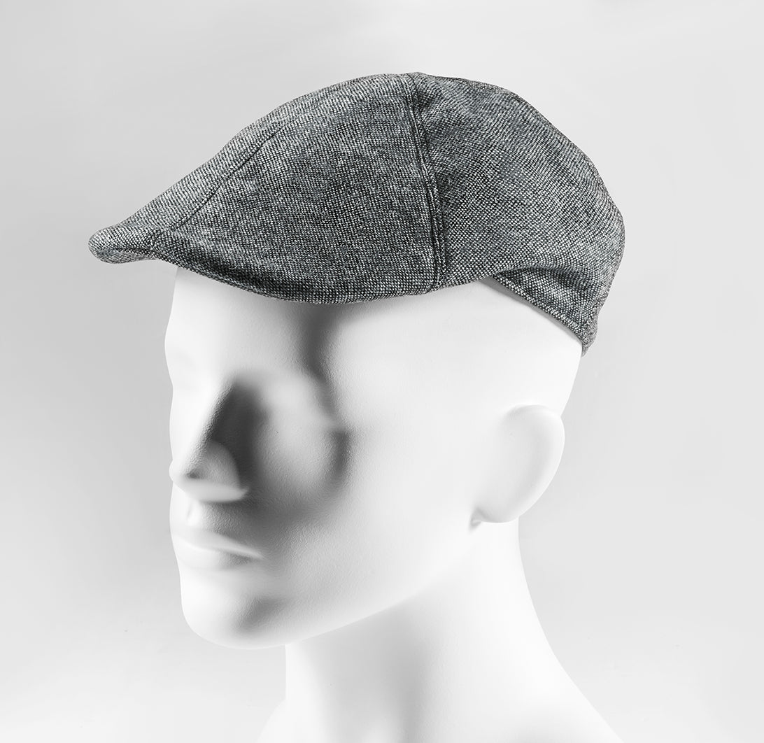 Gray flat cap