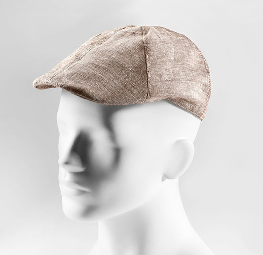 Flat cap in a sporty linen look in Melba