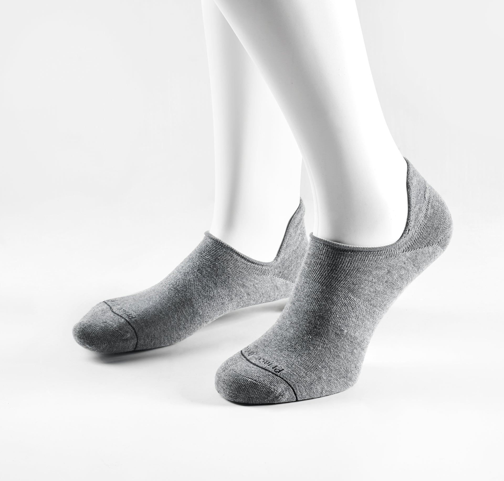 Prince Bowtie Sneakersocken Uni - rutschfest und komfortabel - Socken am Fuß - Grau