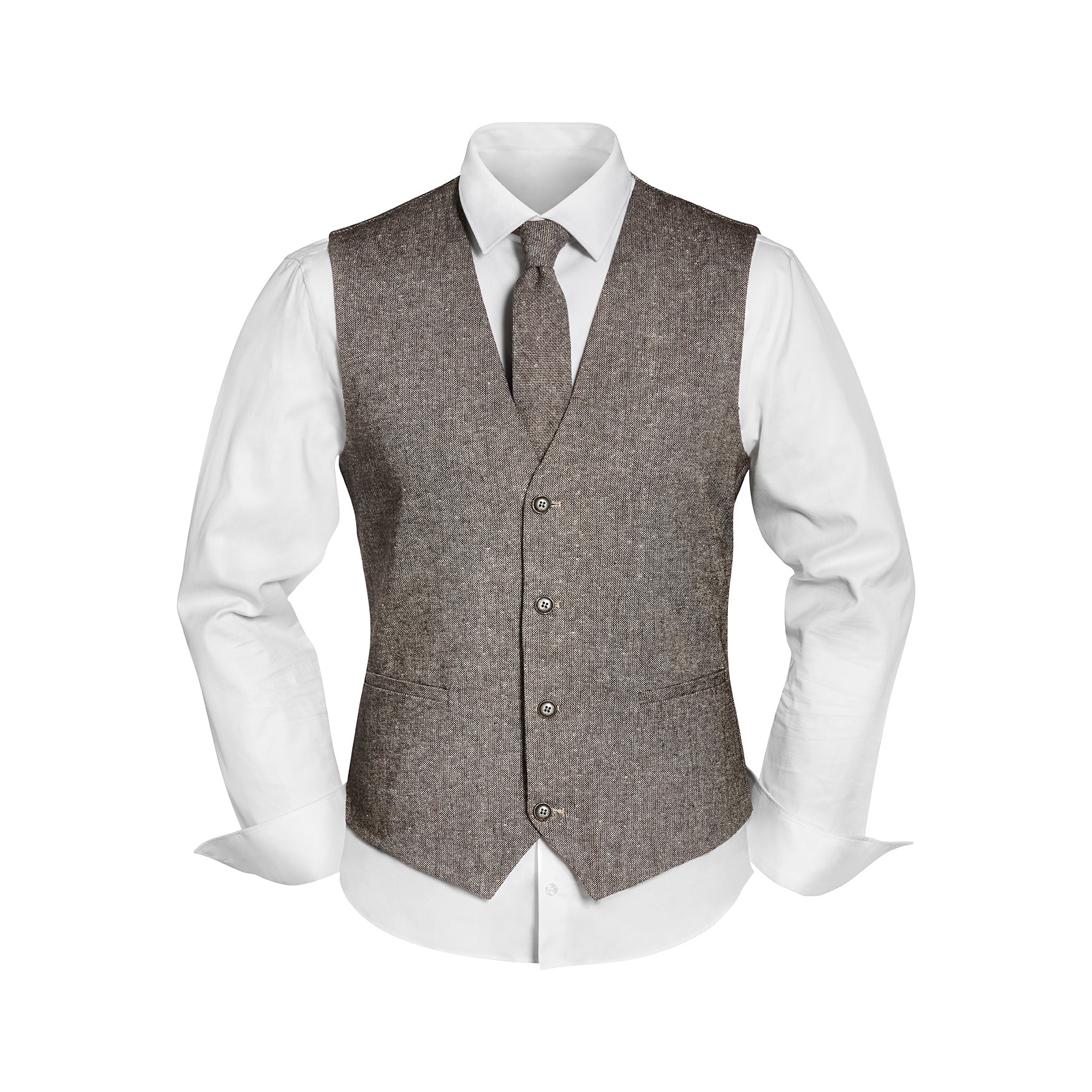 Prince Bowtie Vintage-Outfit inklusive Weste, Krawatte & Einstecktuch in Wollmischung - Prince Bowtie Vintage-Outfit inklusive Weste, Krawatte & Einstecktuch in Wollmischung - Beige