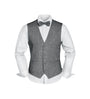 Prince Bowtie Vintage-Outfit inklusive Weste, Fliege & Einstecktuch in Wollmischung - Grau