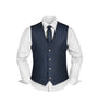 Prince Bowtie Vintage-Outfit inklusive Weste, Krawatte & Einstecktuch in Wollmischung - Marine
