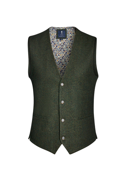 Vintage outfit including waistcoat, tie &amp; handkerchief in wool blend