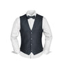 Prince Bowtie Vintage-Outfit inklusive Weste, Fliege & Einstecktuch in Wollmischung - Anthrazit