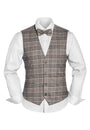Prince Bowtie Set Weste, Fliege & Einstecktuch in Viskosemischung - Beige