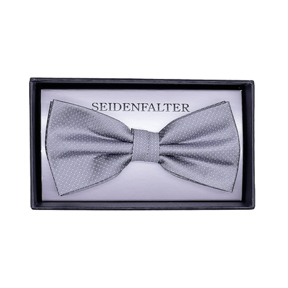 Seidenfalter picoté bow 100% silk color silver